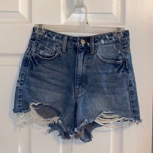 Vestique distressed jean shorts